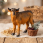 Preview: Handbemalte Krippenfigur Ochse stehend, ca. 8 cm, T 095-12